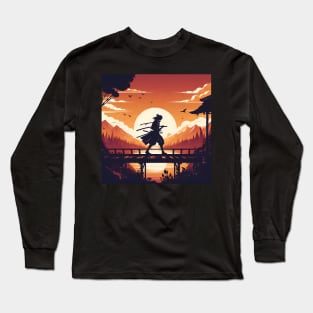 Samurai Silhouette #29 Long Sleeve T-Shirt